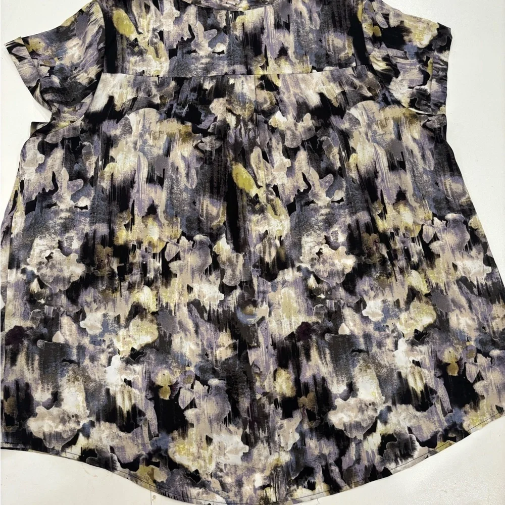 Simply Vera Vera Wang Multicolor Abstract Blouse XL Mint condition - Picture 4 of 12